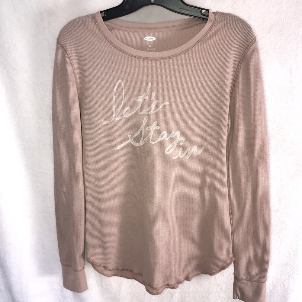 Old Navy Fitted Waffle Knit Long Sleeve Shirt